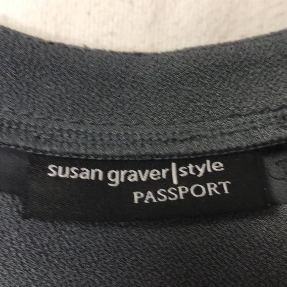 Susan Graver Women’s Tunic Top Gray Size L Asymmetric hem EUC - Picture 5 of 13